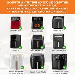 Airfryer Accessoires Set 8 Inch – 11-delig – Bakvorm, Pizza Pan, Cakevorm, Rek & Siliconen Vorm – Geschikt voor Airfryer ≥ 22 cm — thumbnail 10