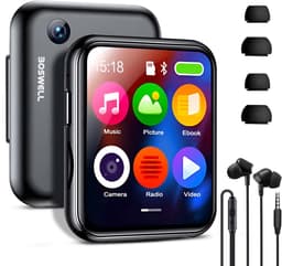 BOSWELL MP3 Speler - MP4 Speler - Bluetooth - Touchscreen - Voice Recorder - FM Radio - Dictafoon - Ondersteuning tot 128GB - Incl. Oortjes — thumbnail 1