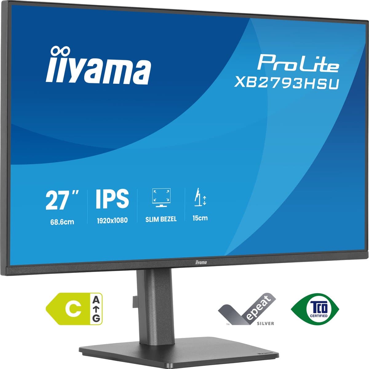 iyama ProLite XB2793HSU-B1 - 27 inch - Full HD - IPS - USB-Hub (2x) - verstelbaar — afbeelding 1