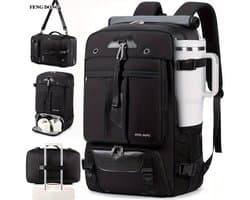 Grote Laptop Rugzak 17,3 Inch – Lichtgewicht Reis- en Business Rugtas met Schoenenvak