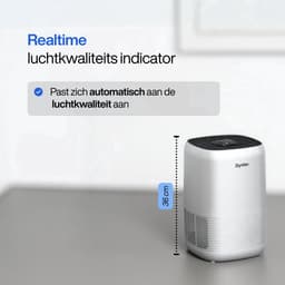 Dynter AirPure Plus - Luchtreiniger - Air Purifier - Stil & Krachtig - CADR 260 m³/h - Verwijdert stof, pollen en geurtjes - Automatische stand - HEPA 13 filter & koolstoffilter - Slaapstand - Voor slaapkamer, woonkamer en kantoor (PA244) — thumbnail 6