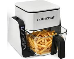 Heteluchtfriteuse en Grill Combo met Transparante Kom - 7 Programma's