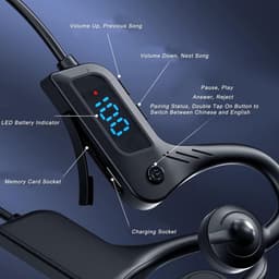 Beengeleidingshoofdtelefoon - Waterdicht - Snel Opladen - Open Oorontwerp - Sport - Fietsen - Wandelen — thumbnail 5