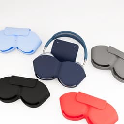 Schokbestendige Siliconen Hoes voor Draadloze Koptelefoon met Karabijnhaak - Grijs — thumbnail 2