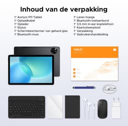 Aorlym P11 Tablet - 48GB RAM+128GB ROM/TF 2TB - Android 16 - 11 inch tablet 90Hz - T7250 - 8800mAh - 13MP+5MP - Gemini AI - Widevine L1 - Face ID - 5G WIFI - Dubbele luidsprekers - Pen, toetsenbord, muis - Zwart — thumbnail 7