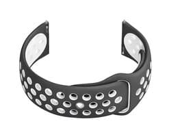 Grijze/Witte Rubberen Band voor Smartwatch U11 - 22mm