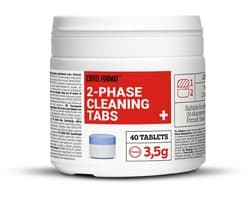 Reinigingstabletten Tabletten voor het reinigen van koffiezetapparaten, 2-phase Cleaning TABS+ 40x3,5g Coffee Format