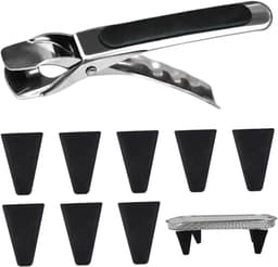 Airfryer Accessoires - Mand Verhogers - Betere Kookresultaten - Antislip Siliconen - Set van 9 - Zwart — thumbnail 1
