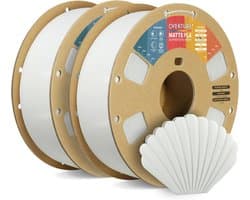 Matte PLA 1.75mm 3D Printer Filament - 2KG Set, Hoge Precisie, Wit