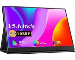 SNJY® Portable Monitor - Draagbare Monitor - Draagbaar Scherm - 15,6 Inch - 1920x1080 Full HD - Zwart