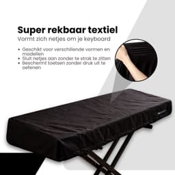 Keyboard Beschermhoes - Keyboard met 88 toetsen tot 130 cm Breed - Universeel - Pianobeschermer - Keyboardhoes - Keyboardbeschermer — thumbnail 4