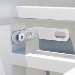 CLP Medina Wasmachinerek - Wasmachine verhoger - Wasmachine Sokkel - Universele Wasmachine Onderstel - Voor 2 huishoudelijke apparaten wit — thumbnail 5