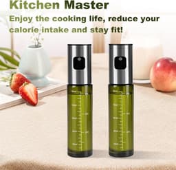 Namajunas - Oliesproeier 100ml voor de keuken - Olijfolie Sprayer 100ml - 2 stuks - UV beschermglas - Airfryer Accessoires - Keukengerei - Voor BBQ, Bakken & Koken, salades, bakken - Trechter & Schoonmaakborstel — thumbnail 7