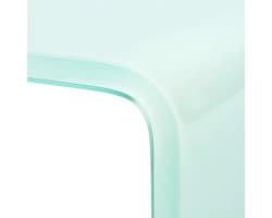 Glazen TV Meubel en Monitor Verhoger Wit - Compact en Stijlvol