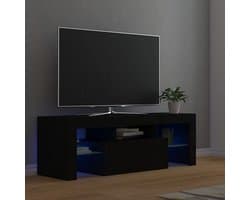 Moderne TV Kast met RGB LED Verlichting Zwart 120 cm - Entertainmentmeubel & Hifi-kast
