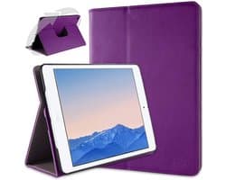 iPad Mini 1 2 3 beschermhoes draaibaar 360° kunstleer lila | Sleep/Wake functie