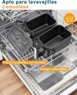 Heteluchtfriteuse XXL met 2 Kamers en Kijkvenster - 8in1 Smart Airfryer — thumbnail 2