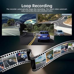 Dashcam met 4 Kanalen 1080P en 720P, 3 Inch IPS Scherm, Nachtzicht en Parkeerbewaking — thumbnail 2