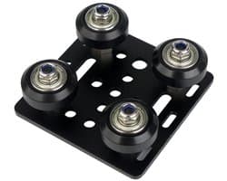 Aluminium Riemschijf - V-slot Katrol - 3D Printer Onderdeel - Lage Weerstand Werking - 5mm Binnengat - Zwart