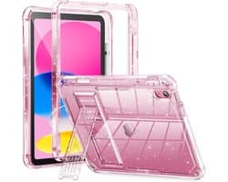 Schokbestendige Glitter Hoes voor iPad 10e Generatie 10,9 Inch met Standaard en Potloodhouder
