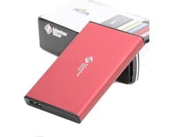 Externe Harde Schijf - Draagbare Opslag - Bestanden Opslaan - Supersnelle USB 3.0 - 25 Inch - Rood