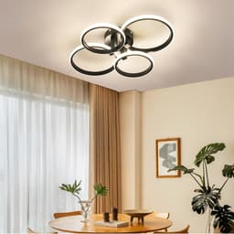 Dimbaar LED Plafondlamp Zwart 76W | Moderne Ronde Plafondverlichting met Afstandsbediening | 3000K-6500K — thumbnail 2