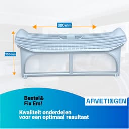 Fixem Geschikt voor Whirlpool 481248058322 Pluiszeef Droger Filter - Vervangingsfilter voor Whirlpool, Indesit, Privileg en Bauknecht Wasdrogers - Fijnfilter, Zeeffilter, Pluisfilter - Efficiënte Luchtstroom & Verbeterde Prestaties — thumbnail 5