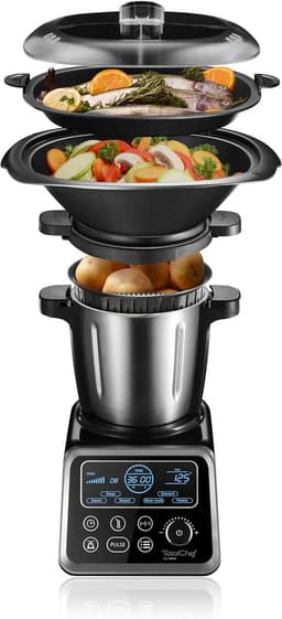 Keukenmachine Koken - All-in-one Keukenrobot - Complexe Gerechten Maken - Geïntegreerde Weegschaal - 3.5L Carafe - Zwart — thumbnail 5