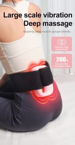 Massagepistool - Spiermassage Apparaat - Mini Massage Gun - Vibratie Massage Ring - Oplaadbare Massage Gun - LCD Display - 5 Standen - Stil - Blauw — thumbnail 5