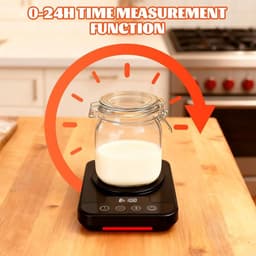 Verwarmingsmat voor natuurlijke zuurdesemstarter — Speciaal ontworpen voor het kweken van starters — Ingebouwde 12-uurs timer — 21–38°C — Ideaal voor thuis brood bakken — Zwart — thumbnail 4