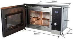Inbouw Grill Magnetron - Keukenoven Combinatie - Snel Maaltijden Bereiden - Geïntegreerd Grill Element - L59.5 x H38.8 x D40.1 — thumbnail 4