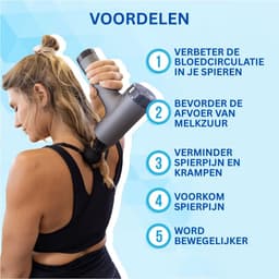 FlexVer® Massage Gun - Pistool - Theragun - 4 Opzetstukken - Zwart — thumbnail 3