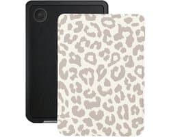 Lunso Geschikt voor Kobo Clara BW / Clara Colour hoesje (6 inch) - Vegan Saffiano Leren Sleep Cover - Calm Serengeti