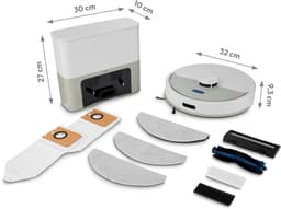 MEDION Robotstofzuiger met afzuigstation en dweilfunctie X22 SW+ (lasernavigatie, 5.000 Pa, 2-in-1, nauwkeurige mapping, no-go zones, meerdere etages, MD 100021) grijs — thumbnail 7