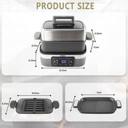 8-in-1 Multicooker met Airfryer, Rijstkoker en Slowcooker Functies — thumbnail 4