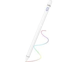 Universele capacitieve styluspen Geschikt voor iOS/Android-systemen, Apple iPad en iPhone (Kleur: Wit)