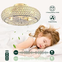 Plafondventilator met Licht en Afstandsbediening - 50,8 cm Diameter — thumbnail 3