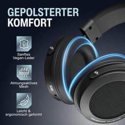 Professionele Over-Ear Hifi Koptelefoon Open Design met Koffer en Adapters — thumbnail 4