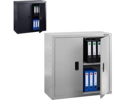 Archiefkast Kantoorkast - Opbergkast Stalen kast - Documenten Opslag - 4 Verstelbare Legplanken - 90 x 90 x 40 cm