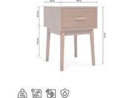 Sicaan Set Van 2 Nachtkastjes Milo Retro Van Walnoothout