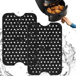 2pcs Air Fryer Silicone Pot - Silicone Air Fryer Liner - Reusable Non-Stick Air Fryer Basket - Air Fryer Accessory voor Thuis Keuken - Keukenbenodigdheden — thumbnail 1