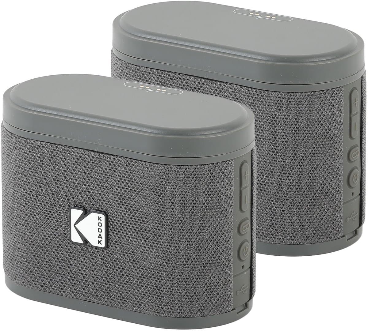 Kodak SoundBrix Bluetooth Speaker – Draadloze Muziek Box –5W RMS - 2pcs – Grijs — afbeelding 1