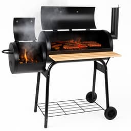 Cheqo® Houtskool Barbecue - BBQ - Smoker Barbecue Grill - Rookoven - 2-in-1 Barbecue en Smoker - Houtskool — thumbnail 1