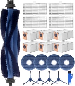 20-delige accessoireset geschikt voor Eufy Omni C20, reserveonderdelenset voor eufy Omni C20, 1 hoofdborstel, 4 filters, 4 zijborstels, 4 doeken, 6 stofzakken, 1 kleine reinigingsborstel — thumbnail 1