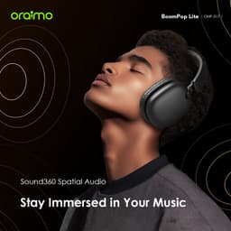 oraimo BoomPop Lite – Draadloze Koptelefoon – 65u Batterij – ENC Microfoon – Gaming Mode - Wit — thumbnail 3