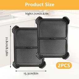 Herbruikbare siliconen spatbescherming voor Ninja AF300 heteluchtfriteuse - set van 2 - accessoires voor luchtfriteuse — thumbnail 5