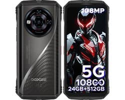 DOOGEE S118 Pro 5G - Robuuste Smartphone - Robuuste Telefoon - 32GB RAM + 512GB ROM (2TB/TF) - 10800 mAh/33W - 6,6 inch 120Hz - 108 MP + 20 MP Nachtzicht - Dual SIM 5G - GPS - NFC - Zwart