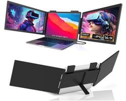 DailySupplies® Portable Monitor - Tri Screen - Laptop Uitbreider - Full HD