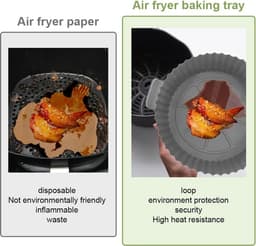 6 Stuks Siliconen Pot - Siliconen Vorm voor Heteluchtfriteuse - 6 Maten Siliconen Inzetstuk voor Heteluchtfriteuse - Air Fryer Siliconen Liner Geschikt voor Ovens en Magnetrons — thumbnail 7