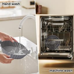 6 Stuks Siliconen Pot - Siliconen Vorm voor Heteluchtfriteuse - 6 Maten Siliconen Inzetstuk voor Heteluchtfriteuse - Air Fryer Siliconen Liner Geschikt voor Ovens en Magnetrons — thumbnail 2